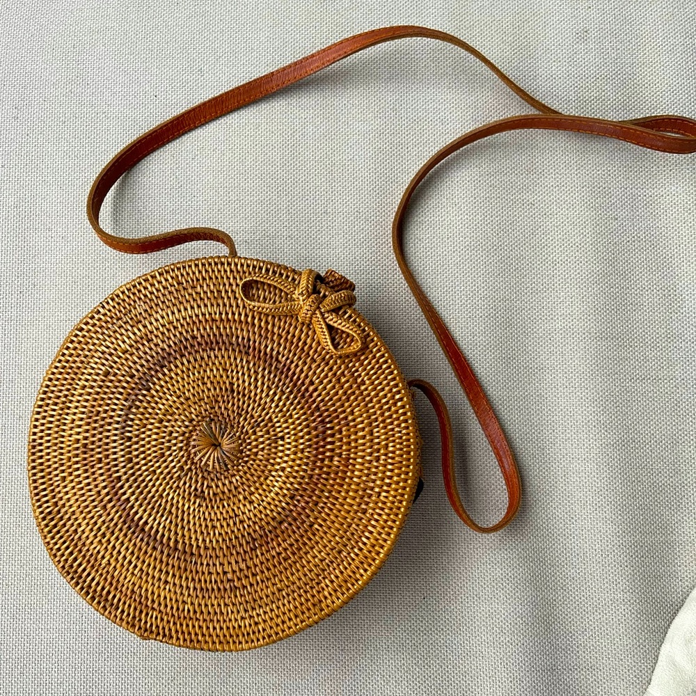 Cleobella Round Straw Bag